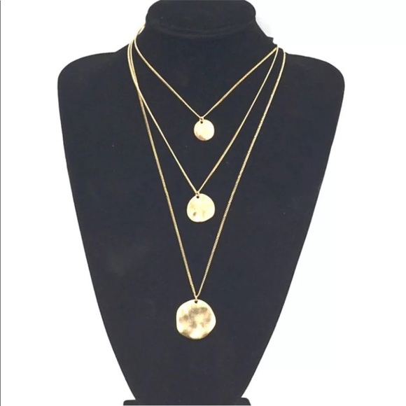✨GOLD✨COIN LAYERED DAINTY NECKLACE- NEW - Picture 2 of 3